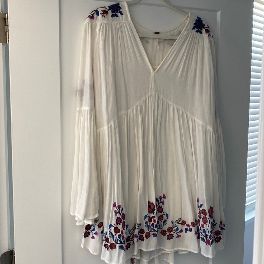 Free people embroidered mini dress/tunic